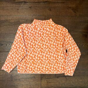 Maeve by Anthropologie The Carys mock-neck sweater in an orange XS